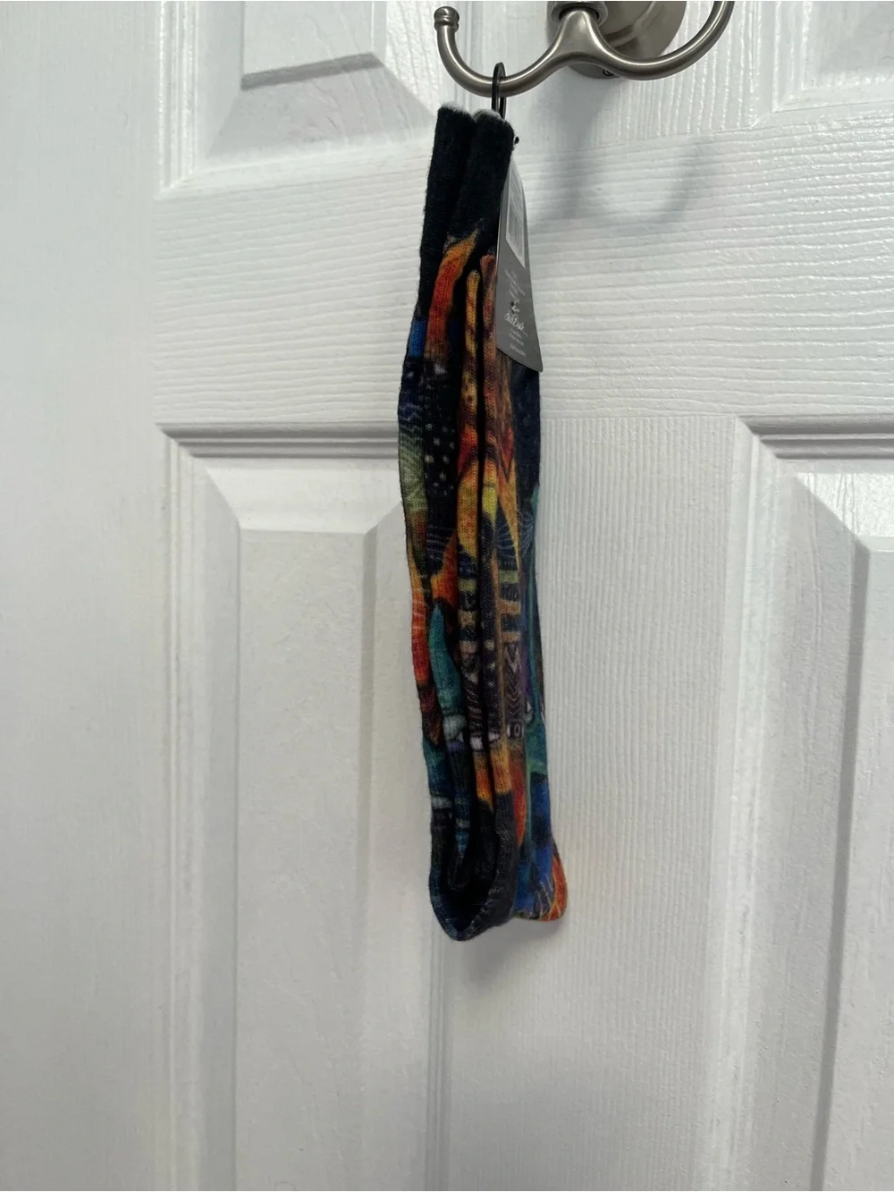Laurel Burch Men’s Multicolor Graphic Socks Vibrant Cat Pattern Sz 6.5-12 New